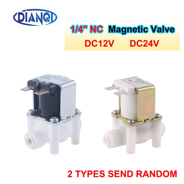 NC Electric Solenoid Valve Magnetic DC 12V Water Air Inlet Flow Switch 1/4 12V 24V 220V Magnetic Washing Machine Dispenser