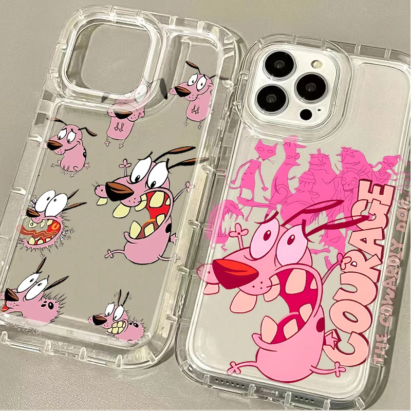 Anime Courage the Cowardly Dog Clear Silicone Case - Protective Cartoon Etui