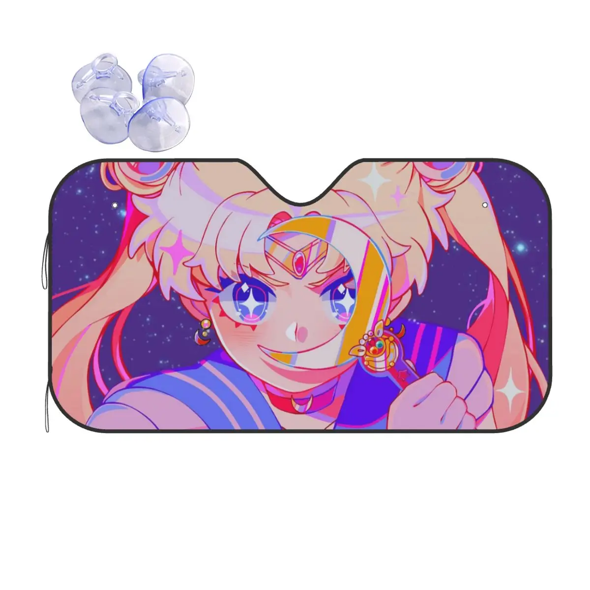 

Солнцезащитный козырек с аниме девушкой, забавное аниме ветровое стекло для автомобиля, 70x130 см солнцезащитный козырек, защита от льда и пыли