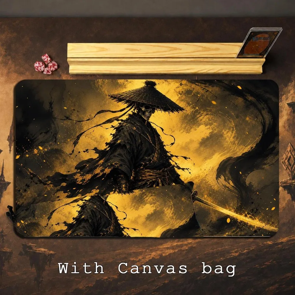 Shadow Samurai Gothic Gaming Playmat – Dark Fantasy Desk Accessory