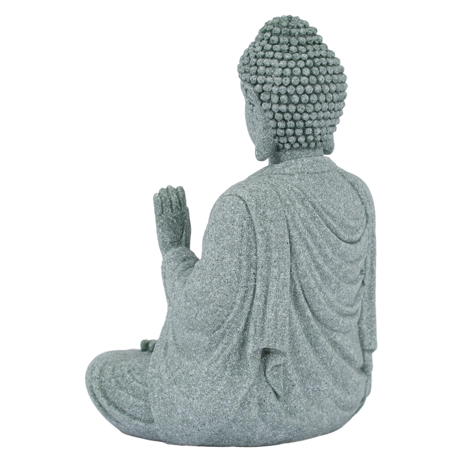

High Quality Sitting Buddha Resin Garden Ornament 4x8x12cm Buddha Ornament Sandstone Resin Stone Zen Effect Waterproof