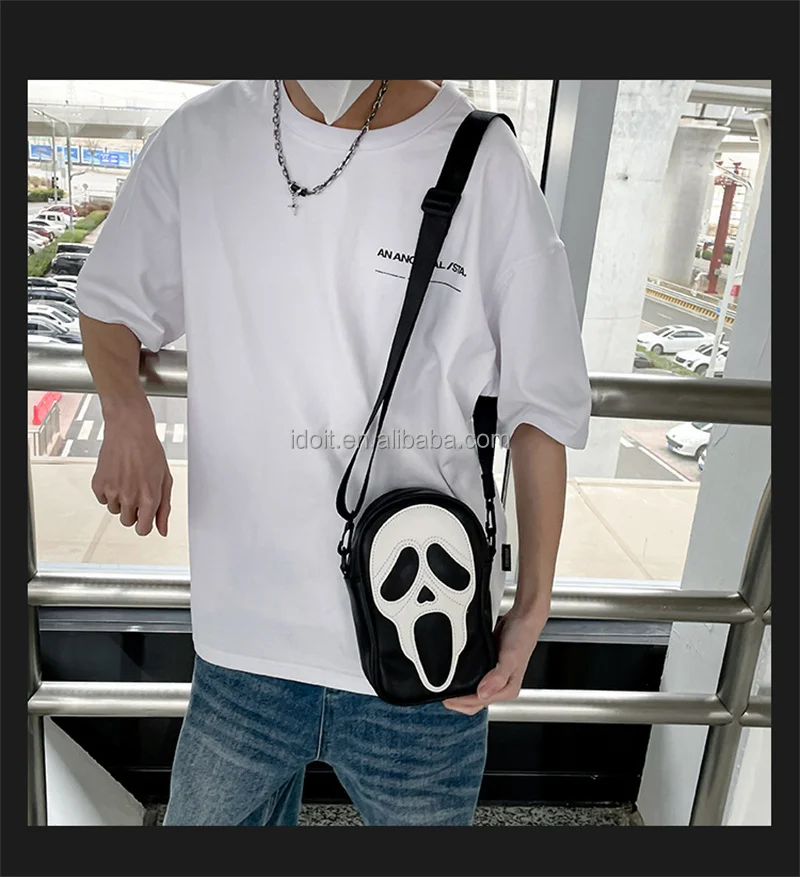 1 stücke pu leder gothic devil halloween unisex persönlichkeit taschen – Detail 25