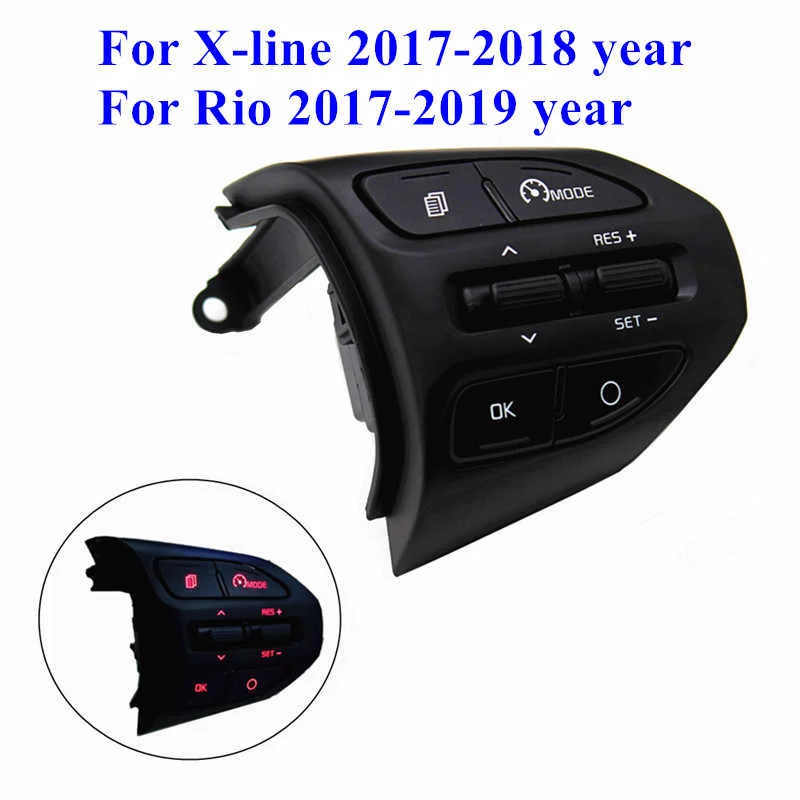 Volante multifunción con Bluetooth, botón de Control de crucero de velocidad fija, interruptor de Audio, para Kia K2 RIO X-LINE 2017 2018 RIO 4