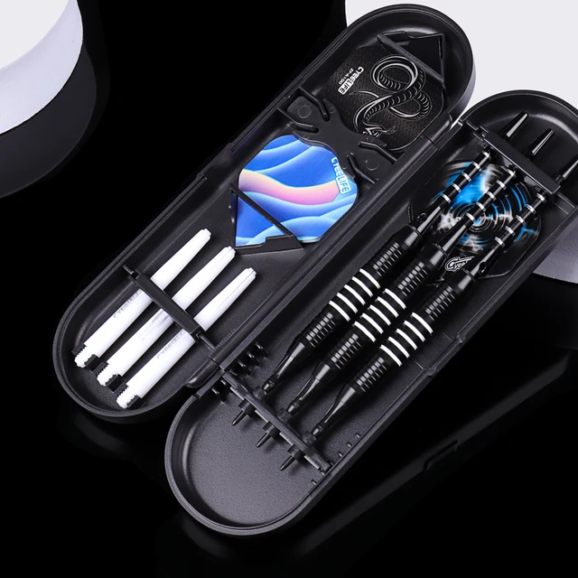 Freccette Con Punte In Plastica - Set Da 3 Per Bersagli Elettronici Con 30 Punte Extra - Foto 3