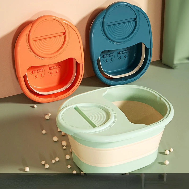 Foldable Foot Bath Bucket Massage Foot Wash Basin Home Laundry Tub Bucket Children's Bath Basin Portable Soak foot Tub