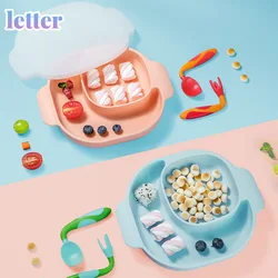 Conjunto de utensílios de mesa do bebê do sorriso da placa do rosto do sorriso do bebê conjunto de utensílios de mesa do bebê da cara do sorriso