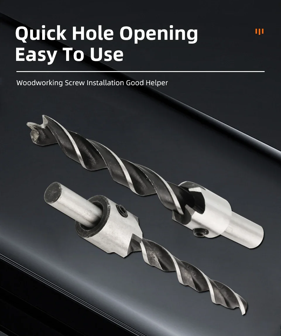 SIQICNC 3mm-10mm HSS Senkbohrer-Set, Reibahlen- und Fasenbohrer für Holzbearbeitung, Pilotlochschneider, Schraubenlochbohrer – Detail 5