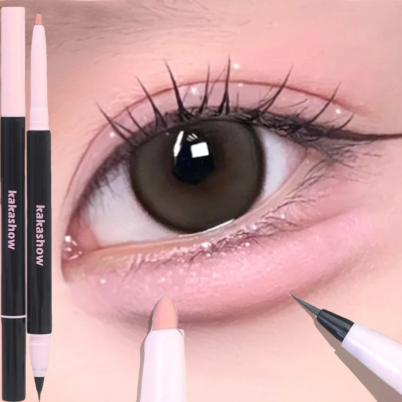 Double-end Glitter Eyeshadow Lying Silkworm Pen Waterproof Natural Eyelid Pencil Lasting Brightening Highlighter Korean Makeup eye shadow eyeshadow stick eye shadow stick glitter makeup accessories