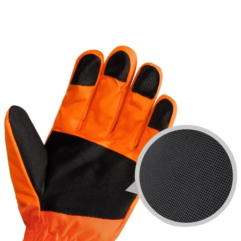 Winter outdoor sanitation worker gloves reflective thickened railway waterproof, cold resistant wear-resistant and velvet gloves 3