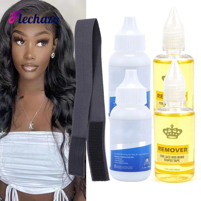 Super Lace Wig Glue Hair Bonding Glue 38ML With Remover 30ML For Front Lace Wig with Elastic Band Edge Grip Headband