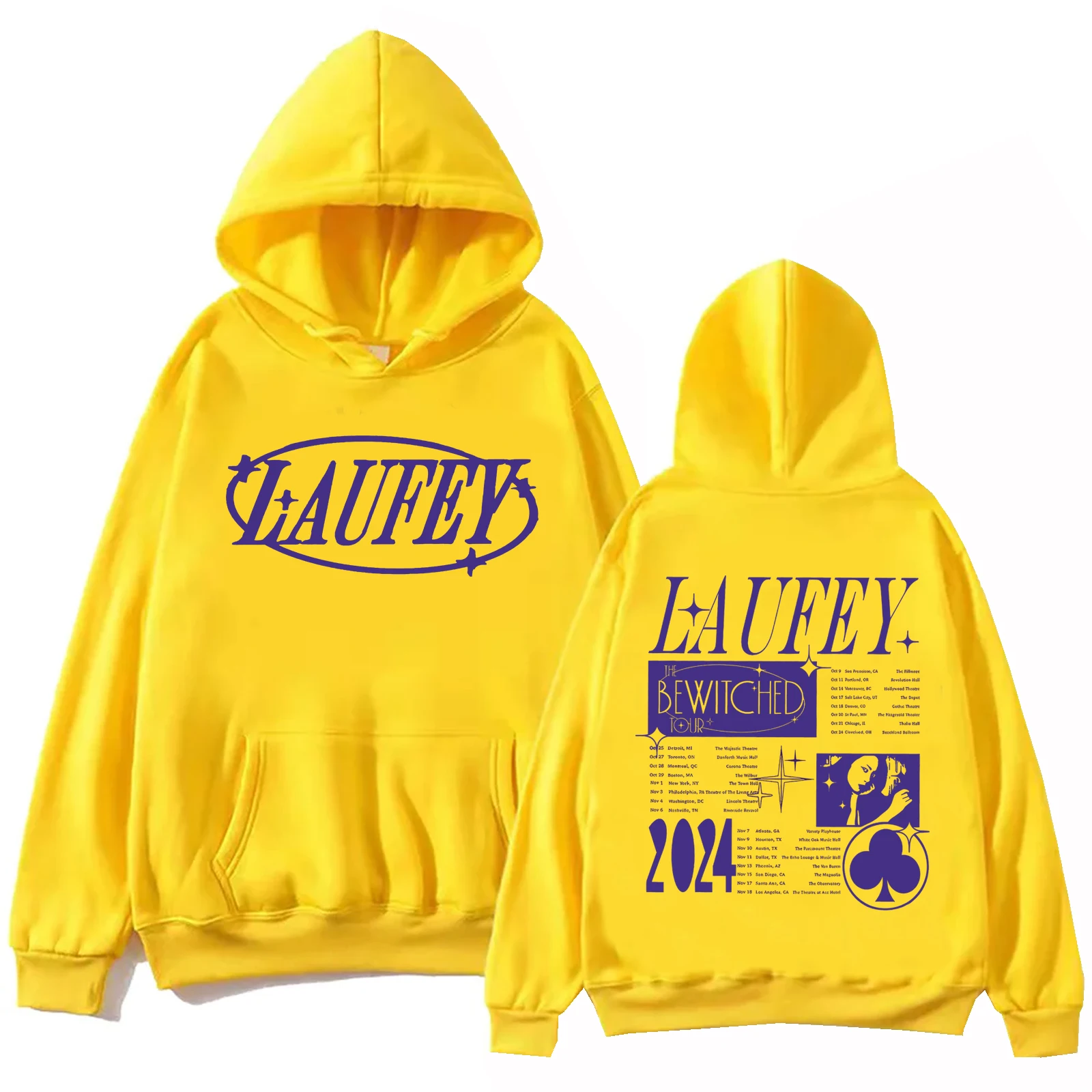 2024 Laufey Tour Hoodie Harajuku Hip Hop Hooded Pullover Man Woman Sweatshirt Autumn Winter Long Sleeves Casual Loose Streetwear 4