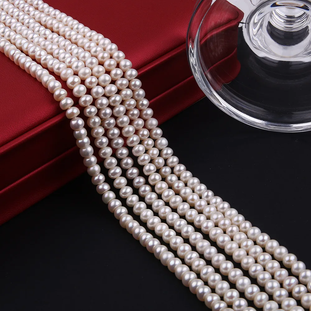 

Natural Cultured Cultured Baroque Freshwater Pearl Beads Dome 5-6mm For Jewelry Making Diy Necklace Earrings Bracelet Accessor