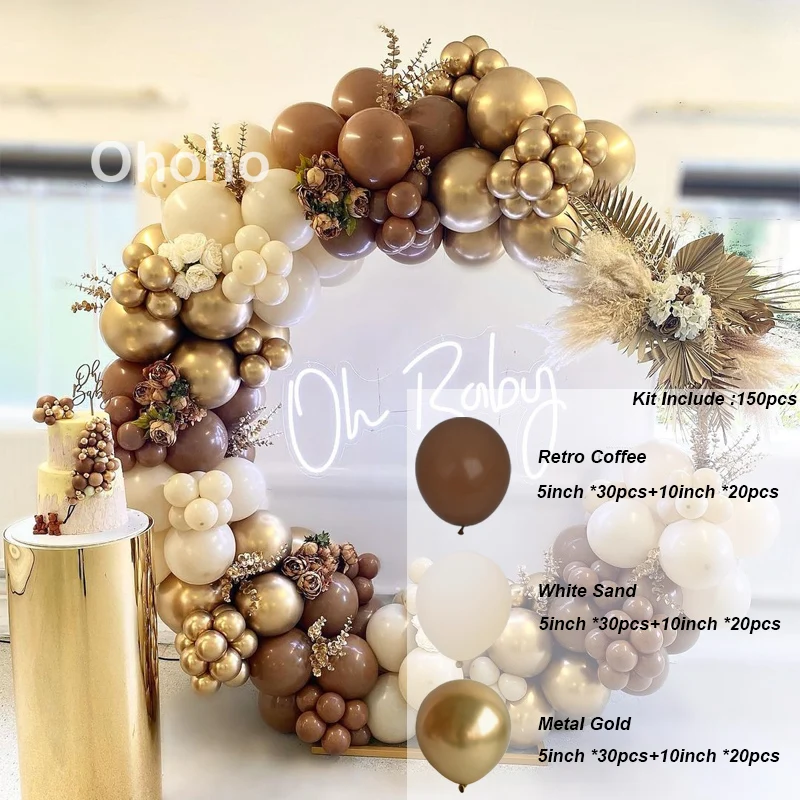 150pcs Brown Beige