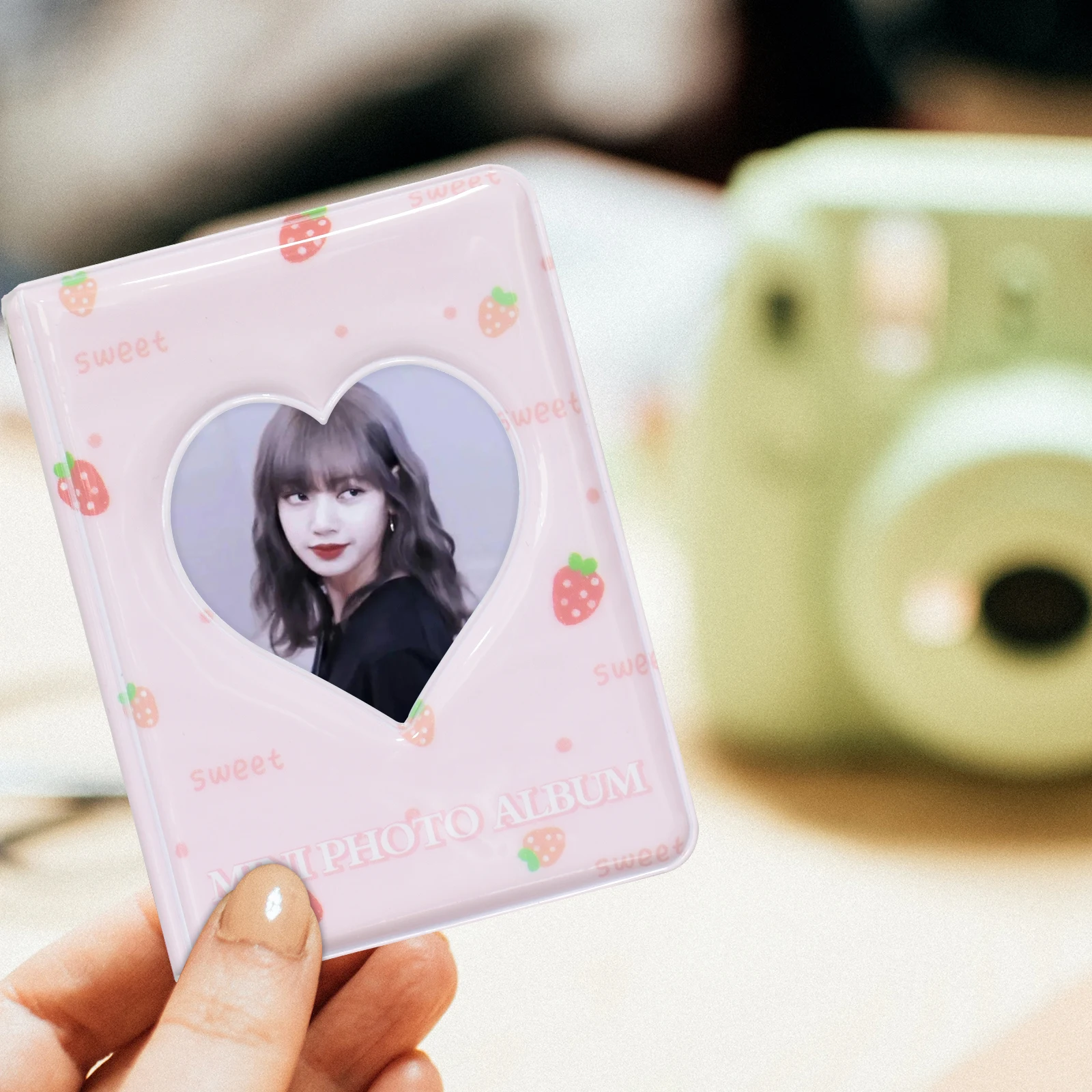 3 Inch 40 Pockets Mini Photo Album Instax Camera Cute Cartoon Kpop Photocard Binder Love Heart Hollow Photocard Book