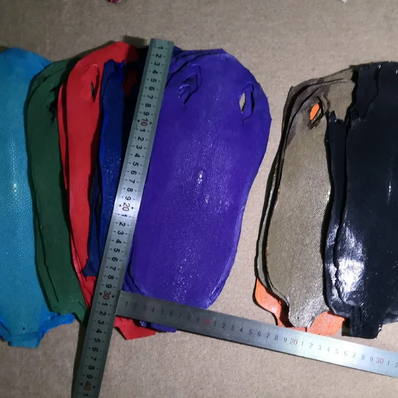 28cm x 9cm 컬러 타이 그라운드 펄 피쉬 레더, 진주 가죽 수제 DIY 휴대폰 케이스 카드 스트랩 지갑 원단