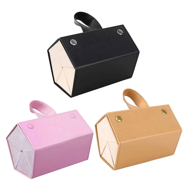 

5 Slot Multiple Travel Sunglasses Storage Bag-PU Leather Hanging Foldable Glasses for Case Storage Box for Men and Women
