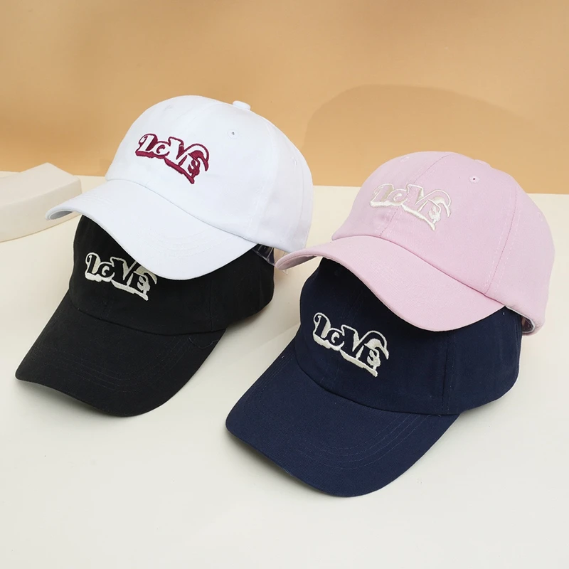 Hot Sale Unisex Baseball Cap LOVE Embroidery Solid Color Cap Men And Women Outdoor Trucks Cap Sports Hats