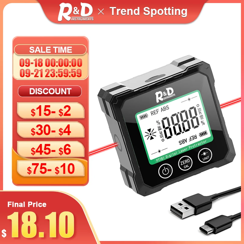 R d pt180 pt181 laser digital transferidor medida do ngulo inclin metro r-d-pt180-pt181-laser-digital-transferidor-medida-do-ngulo-inclin-metro
