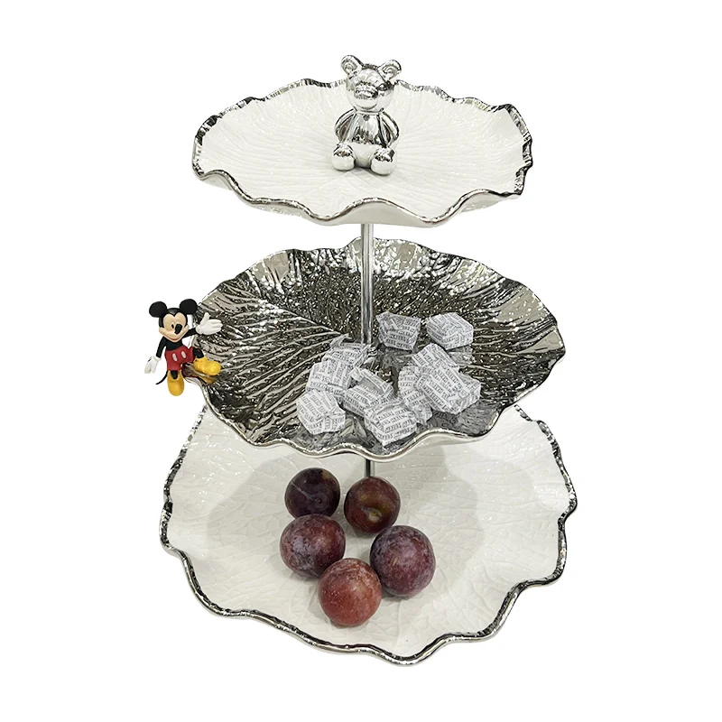 

Fruit plate Home coffee table Decorative candy plate Display snack plate Multi-layer high-end fruit plate Front desk