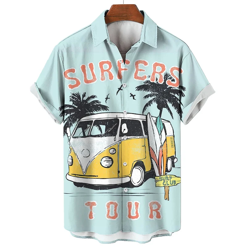 

3D Hawaiian Beach Shirts for Men Vintage Clothing Summer Casaul Modern Girl Print Shirts Fashion Women Clothes Rock Tops Blouse