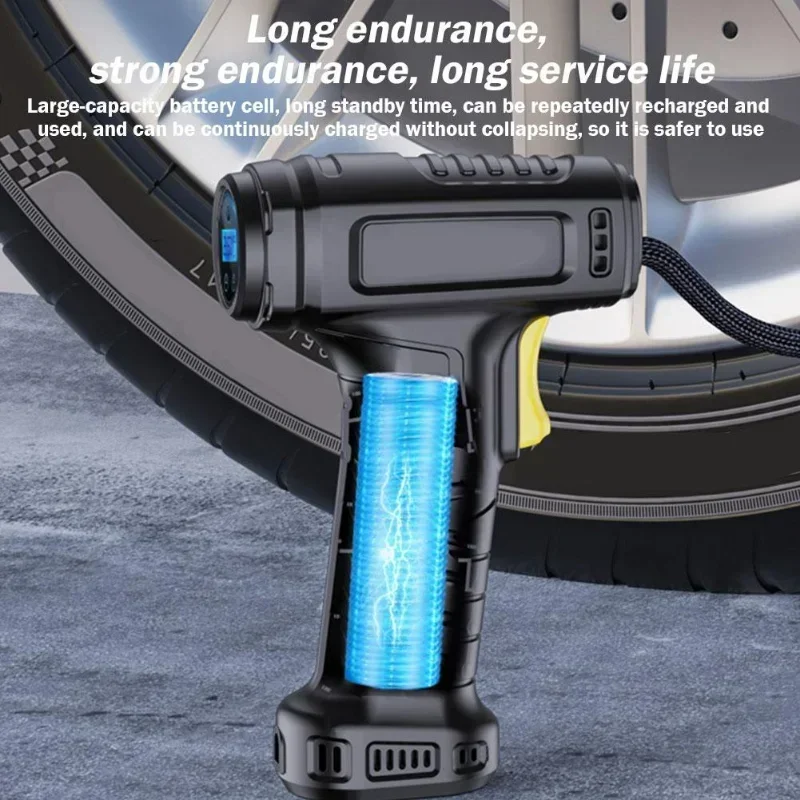 120W Handheld Air Compressor Wireless/Wired Inflatable Pump Portable Tire Inflator Digital for Car Bicycle Balls air pump bike pump bicycle pump bike tire inflator ball pump