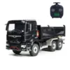 Toys 1/14 6x6 Hydraulic RC Dumper Trucks Radio Control Finished Tipper Car Metal Cabin Lights Sound Vehicle Model for Boys 2