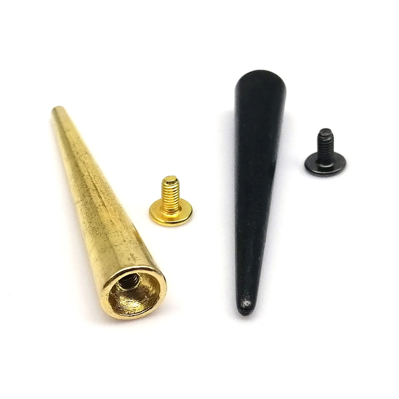 10 Sätze 10x54mm Metall dekor Punk Bullet Warhead Spike Kegel Schraube zurück Niet Bolzen Punkt Nagel Leder Kragen Tasche Gürtel Jacke Reparatur – Detail 18