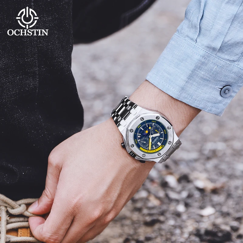 Ochstin Augustine's New 2024 Master Series Casual Simple Multi functional Mechanical Movement Men's Mechanical Watch
