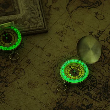 Camping Hiking Pocket Compass Portable Pure Copper Compass Navigation Pointing Guide Tool for Outdoor Activities 6