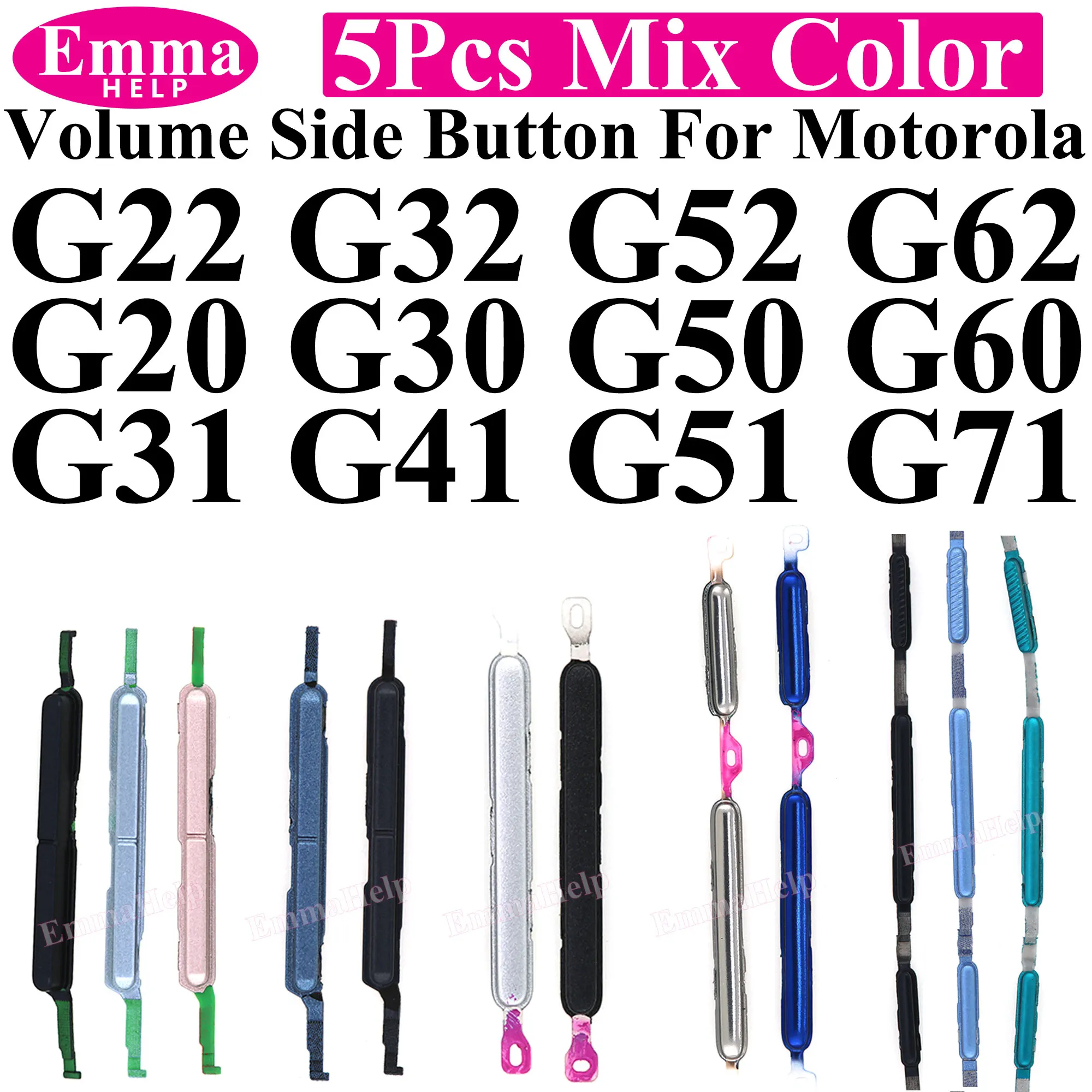 New 5set for Motorola G13 G50 S52 G60S G40Fusion G23 G20 G13 Button ...