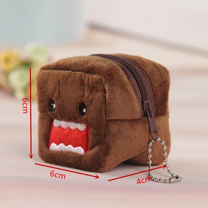 Kawaii Niedlicher Domo Kun Plüsch-Schlüsselanhänger Münzbörse Anime Cartoon Taschenanhänger Weicher Flauschiger Schlüsselring für Fans Sammlerstück Geschenk – Detail 5