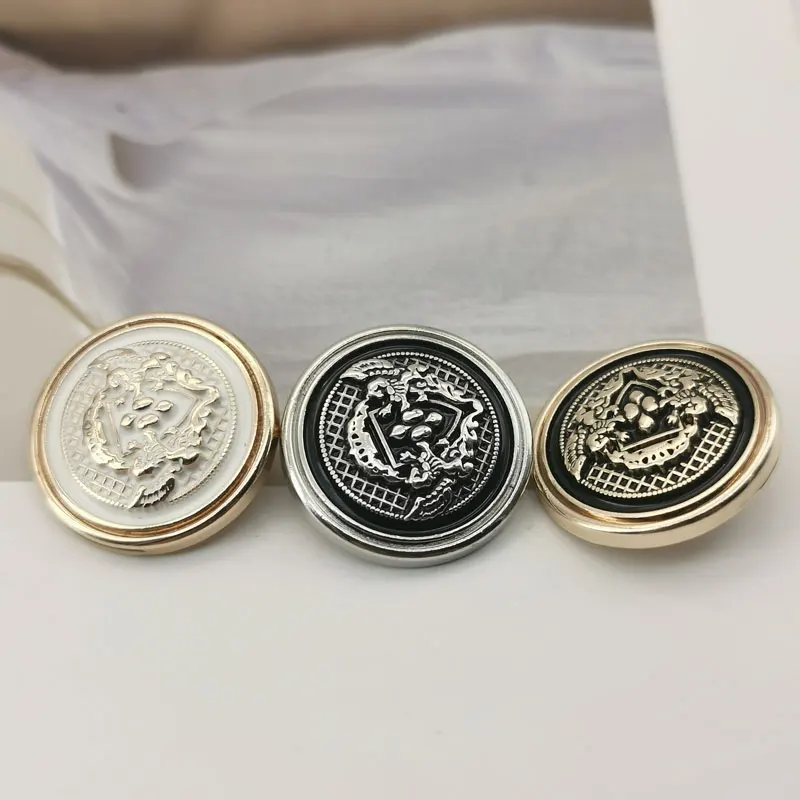 10 stücke 15/20/25mm gold luxus metall knöpfe für kleidung nähen knopf zubehör dekorative großhandel diy handwerk liefert neu – Detail 1