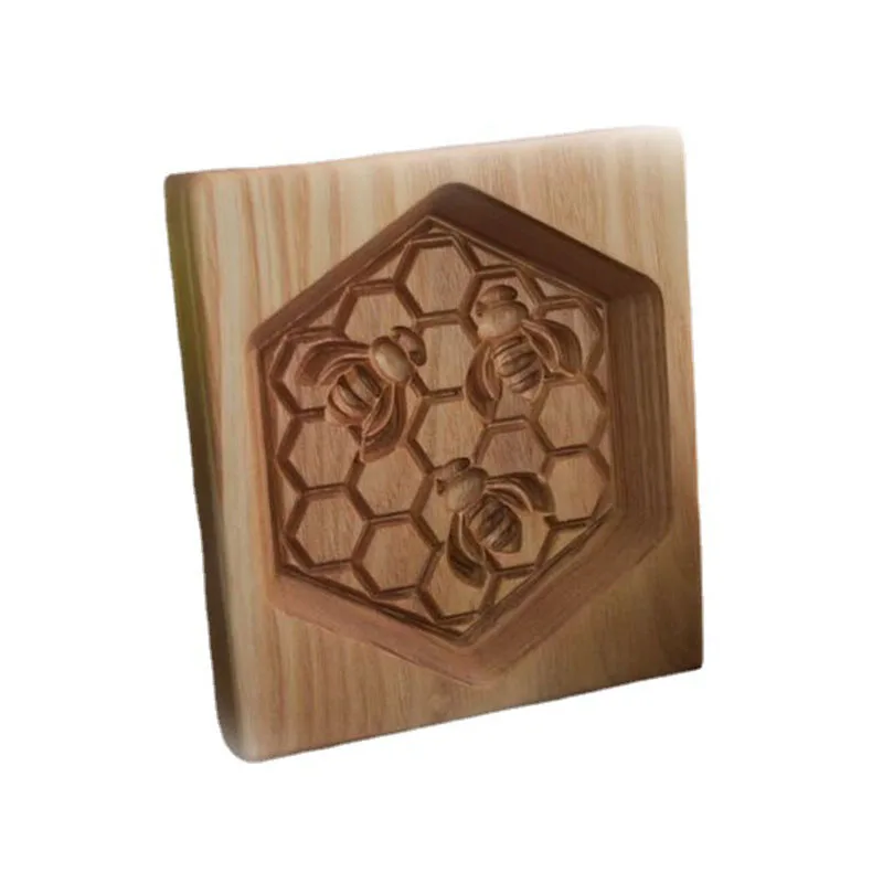 Wooden Cookie Mold Cutter Stamps for  Thanksgiving Christmas Easter Baking Gingerbread 3D Biscuit Embossing Molds