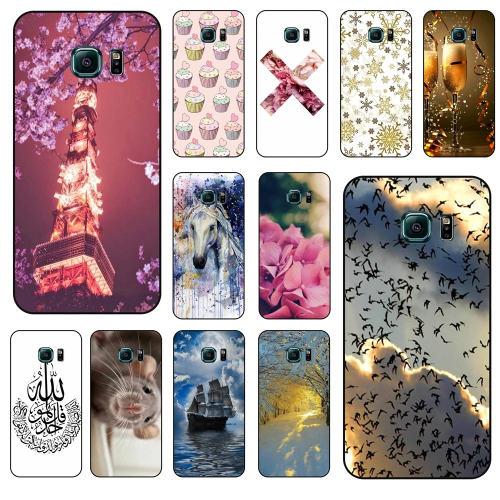 Accessori Sacchetti Coque Per Samsung Galaxy S6 Edge Black Hoesjes Tower Big Kid Per Samsung Galaxy S6 Edge Soft Phone Bags