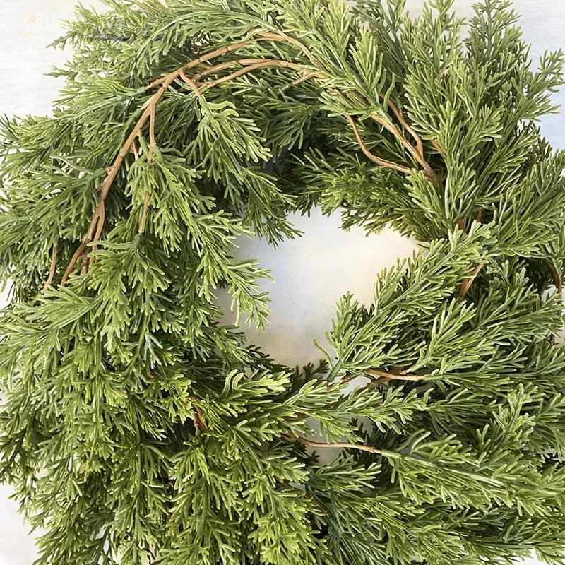 

Christmas Pine Cypress Garland Artificial Greenery Wreath Vine Rattan Christmas Decoration Holiday Indoor Outdoor Winter Decor
