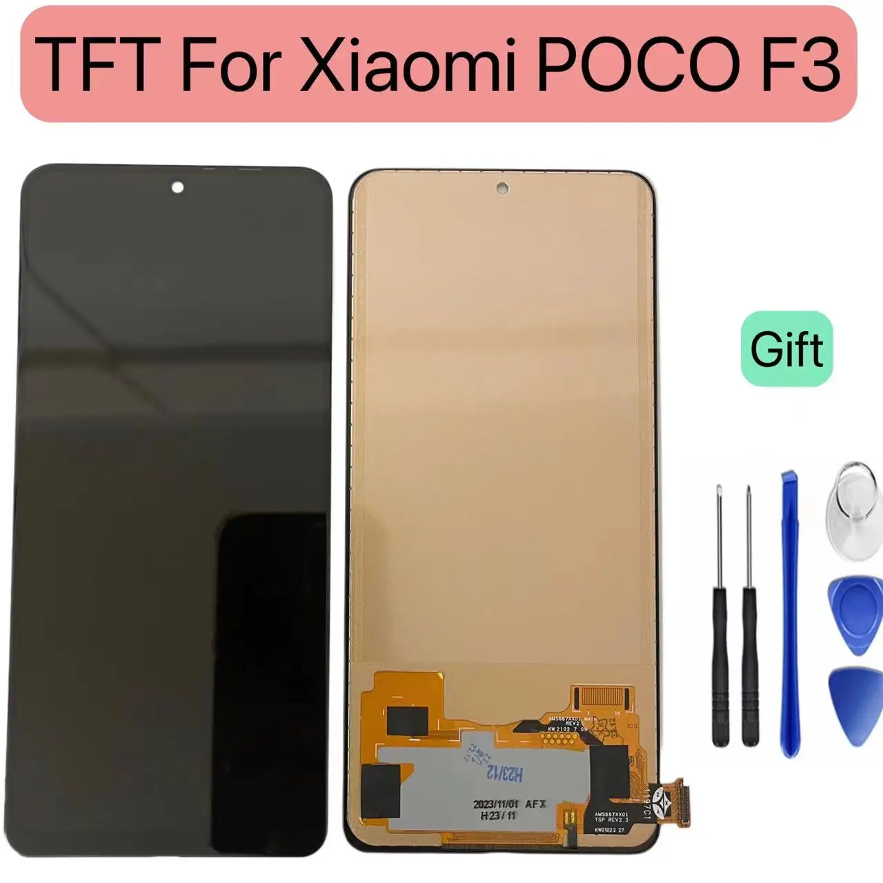Display LCD Di Ricambio Per Xiaomi Poco F3 6.67 Pollici Con Touch Screen E Kit Attrezzi - M2012K11AG