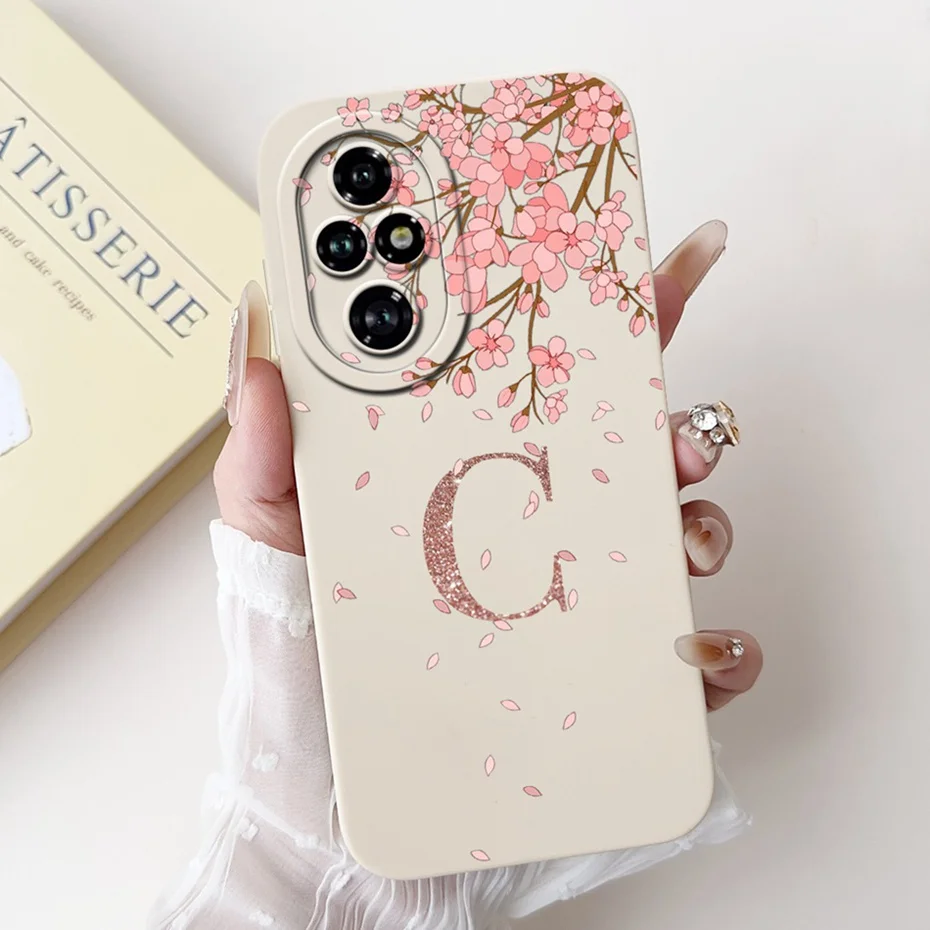 Fashion Crown Initial Letter Soft Silicone Phone Case with Lens Protective Cover