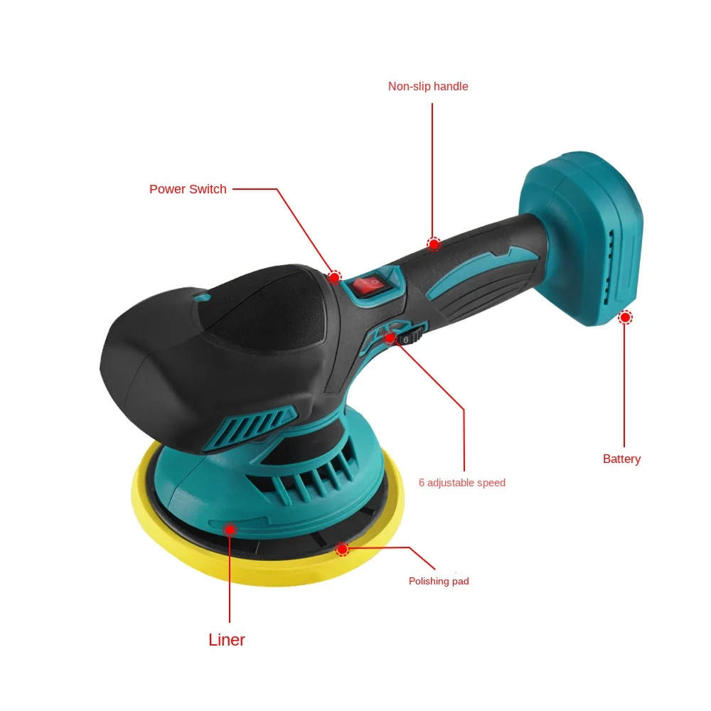 21V Car Polishing Machine Auto Polishers Sander ing Waxing Machine Wireless Lithium Battery Variable Speed Polisher