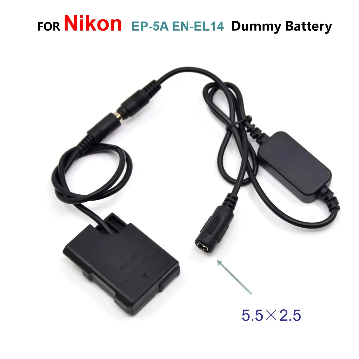 Eh5 Ep5a Enel14 Fake Battery +12v24v Stepdown Charger Cable For