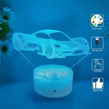 Custom Logo Construction Vehicles Lamp with 16-Color Remote, Touch Control, and Safe for Kids – Ideal for Birthday Gifts 1