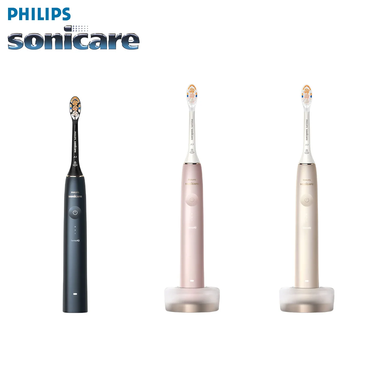 Philips Sonicare Diamondclean Hx9996 Spazzolino Elettrico Ricaricabile Philips Testine Di Ricambio A3 Adulto Nero, Rosa, Champagne