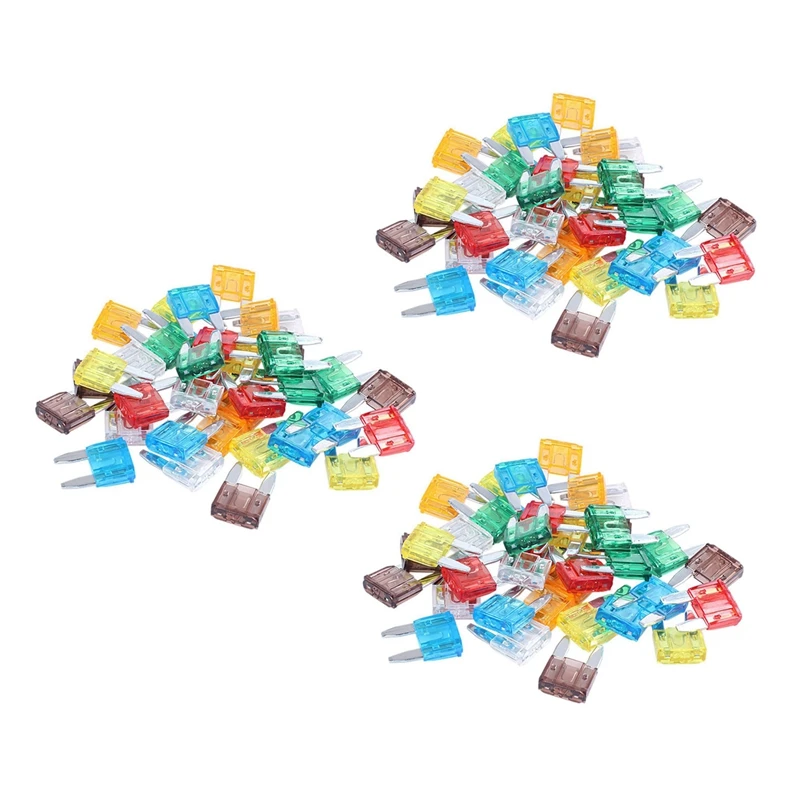

105 Piece MIXED Mini Blade Fuse AUTO Car Motorbike 5 7.5 10 15 20 25 30 AMP