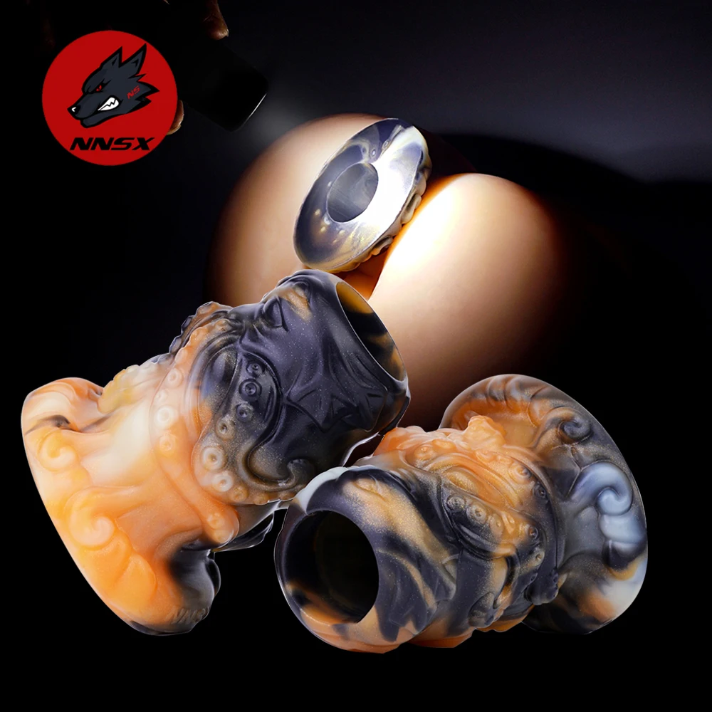 NNSX Octopus Hollow Fantasy Anal Plug Vaginal Dilator Speculum Prostate Massager Silicone Huge Butt Plug Sex Toys for Woman Men