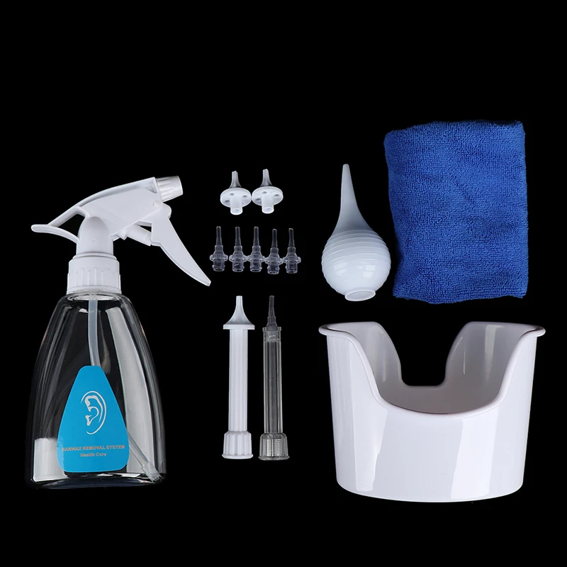 Ear Wax Removal Ear Irrigation Washer Bottle Cleaning Tips Cap Bulb Syringe US Ear Cleaner