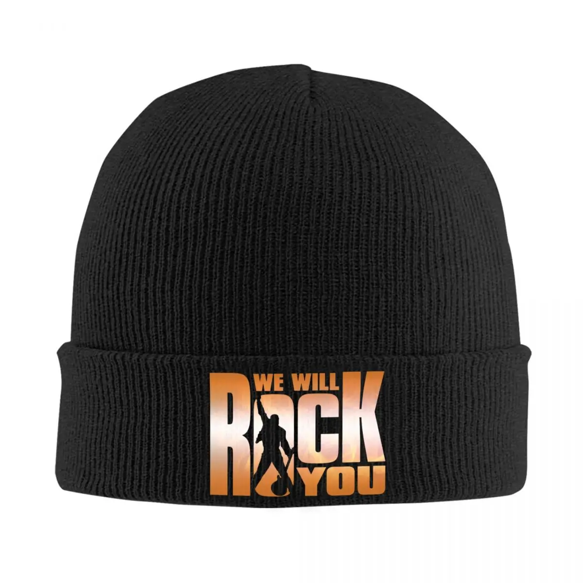

We Will Rock You Bonnet Hats Hip Hop Knit Hat For Men Women Winter Warm Queen Rock Band Skullies Beanies Caps
