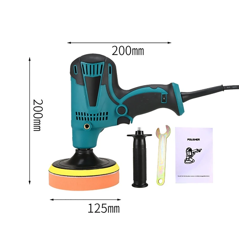 220V 500W Grinder Polishing Machine Poilsh Adjustable Speed Car Electric Polisher Waxing Machine Auto Furniture Polishing Tool