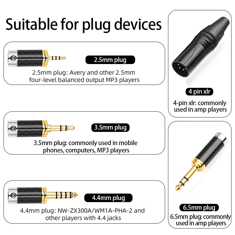 ATAUDIO-HiFi  Upgrand ̺ OCC  ǹ ھ ̺, HD800 2.5, 3.5, 4.4, 6.35mm xlr  ÷   ̺