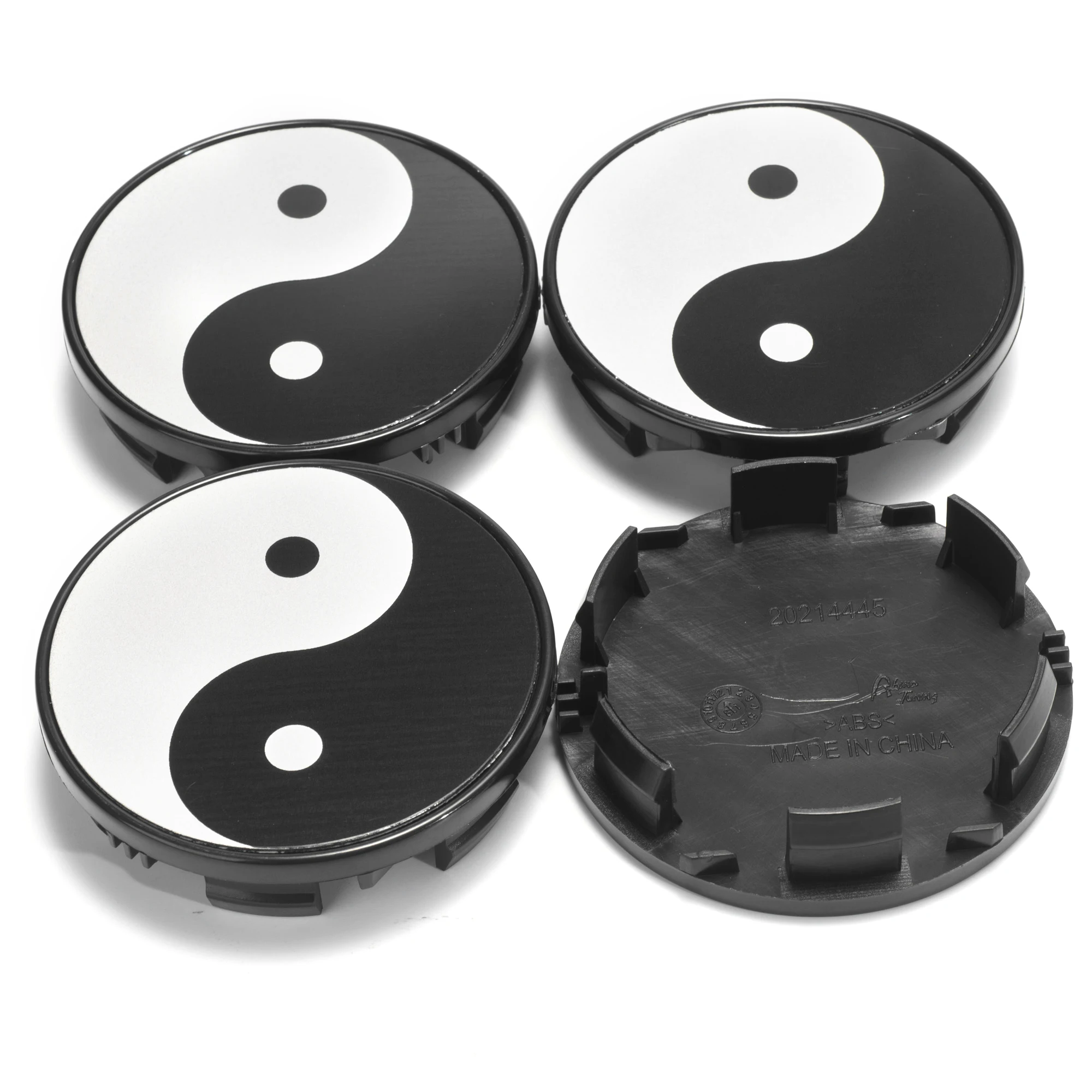 CFPerformance 4 Stück 85mm/3,34 Zoll Außendurchmesser 78mm/3,07 Zoll Innendurchmesser Tai Chi-Stil Leichtmetall-Radnabenkappen für Titan Armada 2004-2019 Felgen 40342-1LA2A – Detail 3