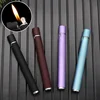 Creativity Metal Cigarette Shaped Lighters Free Grinding Wheel Pocket Mini Compact Flashlight Lighter Outdoor Butane Gas Lighter 5
