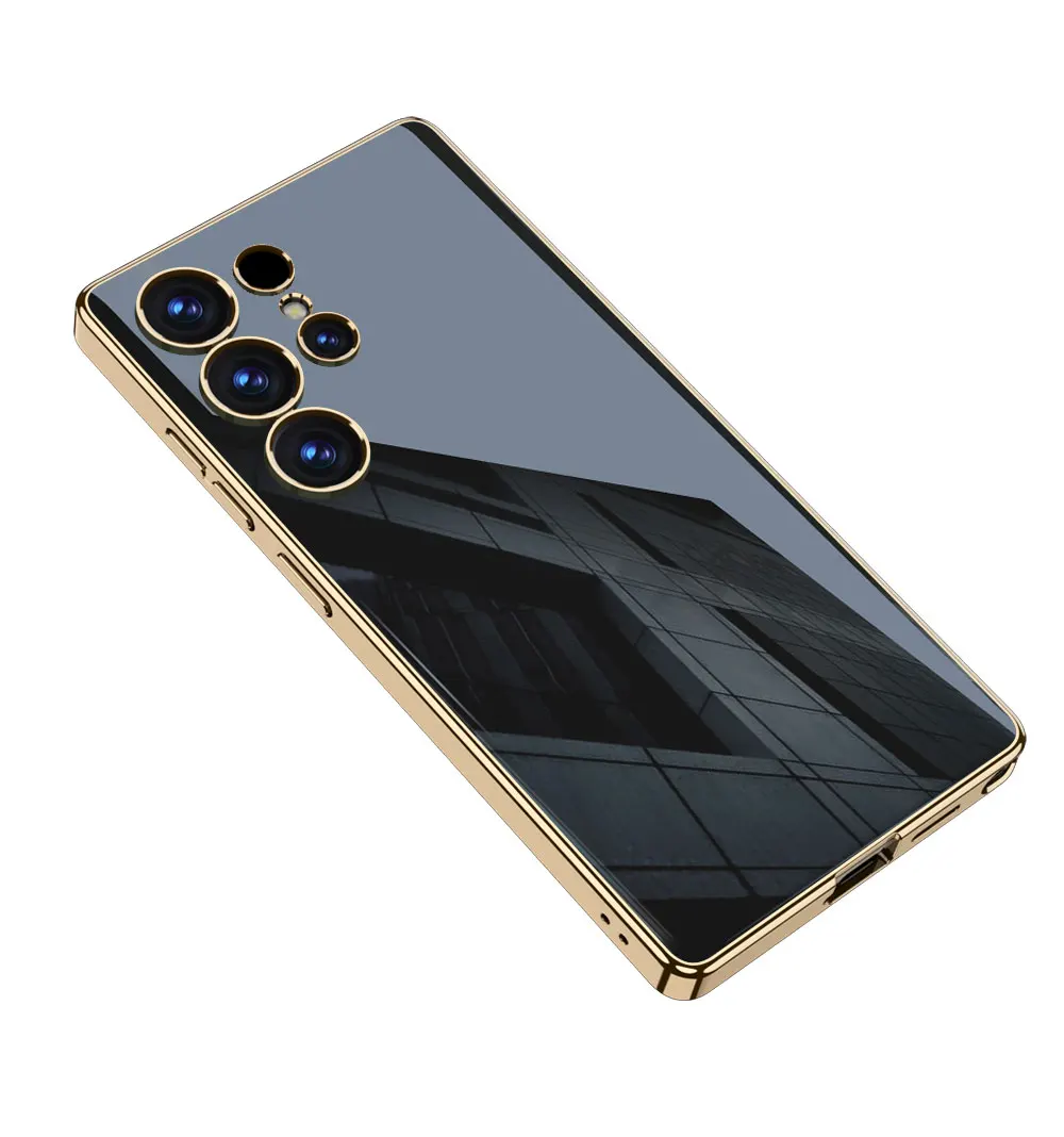 Luxury Plating Soft TPU Case for Samsung Galaxy S25 Ultra Shockproof Camera Prot